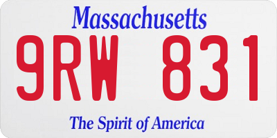 MA license plate 9RW831