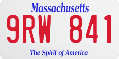 MA license plate 9RW841