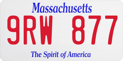 MA license plate 9RW877