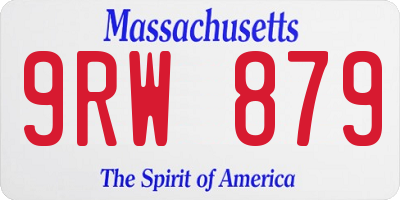 MA license plate 9RW879