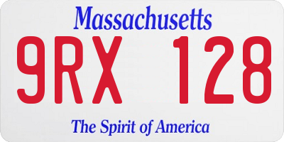 MA license plate 9RX128
