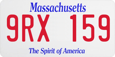 MA license plate 9RX159