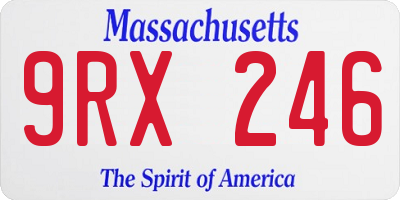 MA license plate 9RX246