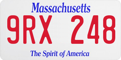 MA license plate 9RX248