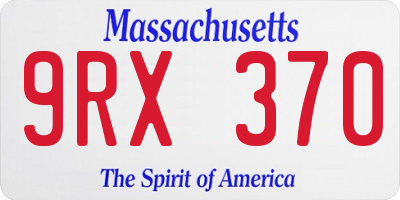 MA license plate 9RX370