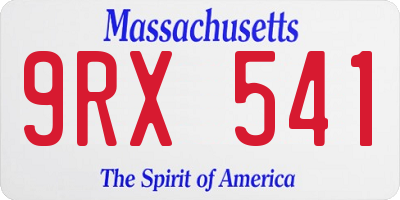 MA license plate 9RX541