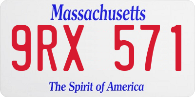 MA license plate 9RX571