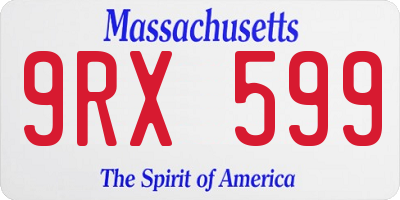 MA license plate 9RX599