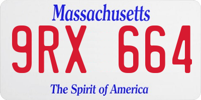 MA license plate 9RX664