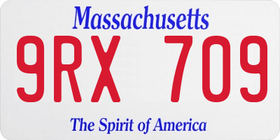 MA license plate 9RX709