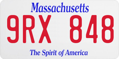 MA license plate 9RX848