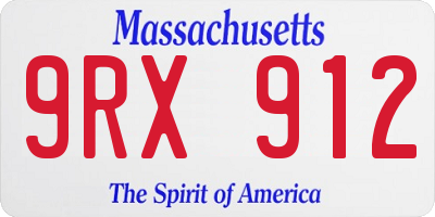 MA license plate 9RX912
