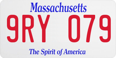 MA license plate 9RY079