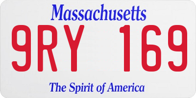 MA license plate 9RY169