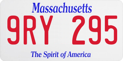 MA license plate 9RY295