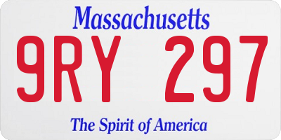 MA license plate 9RY297