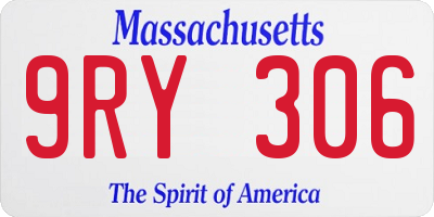 MA license plate 9RY306