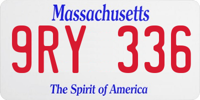 MA license plate 9RY336