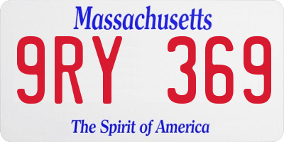 MA license plate 9RY369