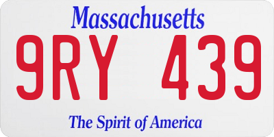 MA license plate 9RY439