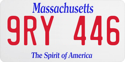 MA license plate 9RY446