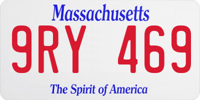 MA license plate 9RY469