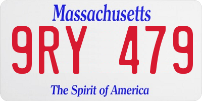 MA license plate 9RY479