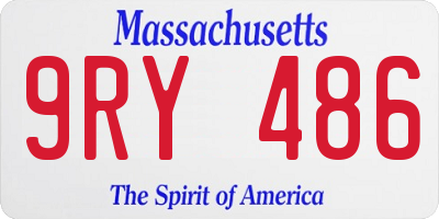 MA license plate 9RY486