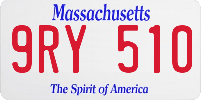 MA license plate 9RY510