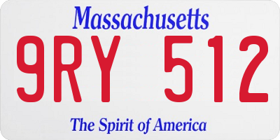 MA license plate 9RY512
