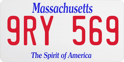 MA license plate 9RY569