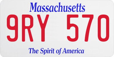 MA license plate 9RY570