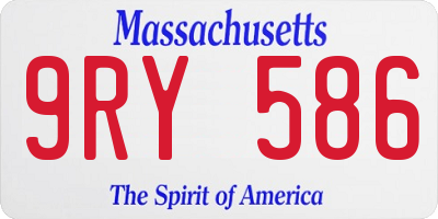 MA license plate 9RY586
