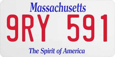 MA license plate 9RY591