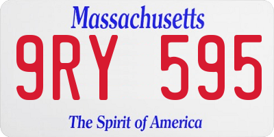 MA license plate 9RY595