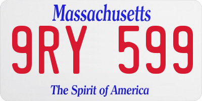 MA license plate 9RY599