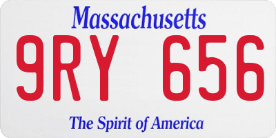 MA license plate 9RY656