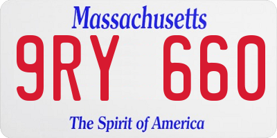 MA license plate 9RY660