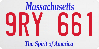 MA license plate 9RY661