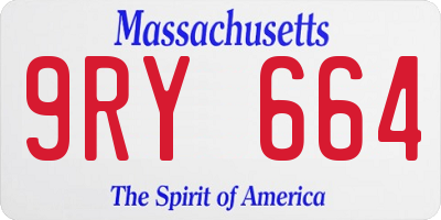 MA license plate 9RY664