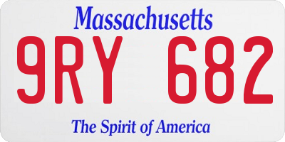 MA license plate 9RY682