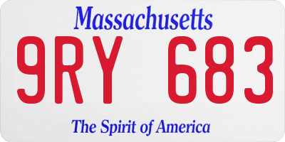 MA license plate 9RY683