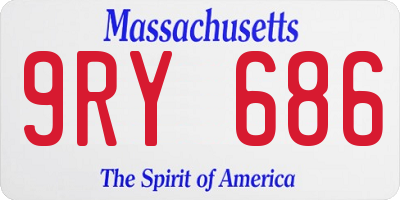 MA license plate 9RY686
