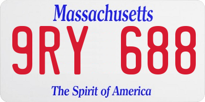 MA license plate 9RY688