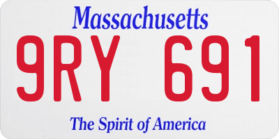 MA license plate 9RY691