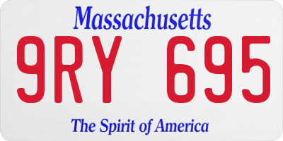 MA license plate 9RY695