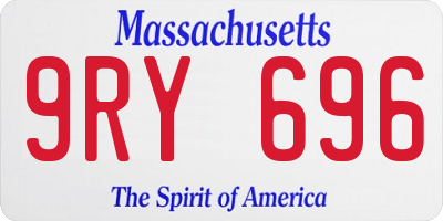 MA license plate 9RY696