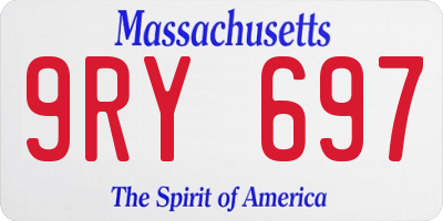 MA license plate 9RY697