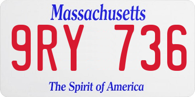 MA license plate 9RY736