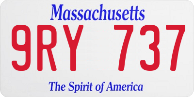 MA license plate 9RY737